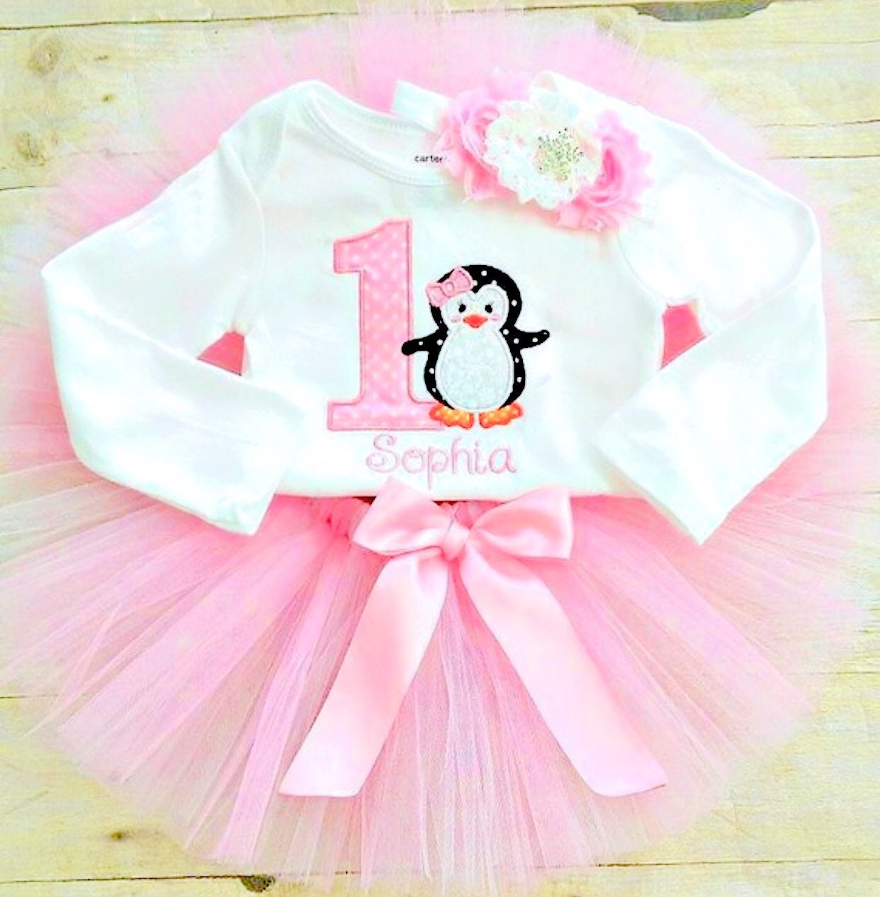 Penguin Tutu Outfit, 1st Birthday Winter Onederland Birthday, Wonderland Cake Smash Outfit