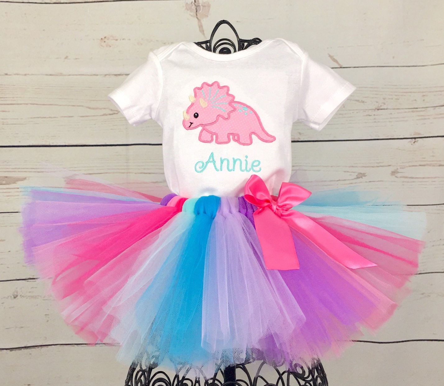 Kids' Costumes Dinosaur girl tutu set Dinosaur girl birthday Dinosaur