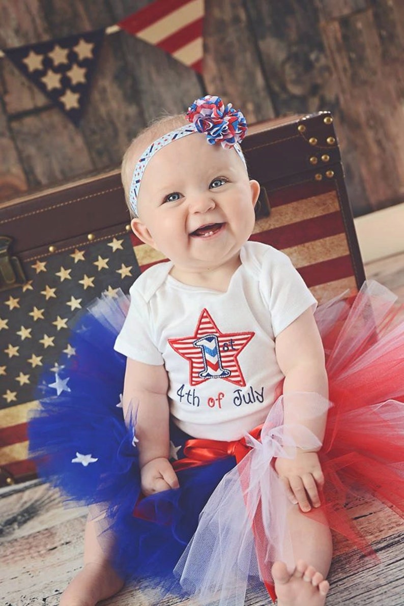 My First 4th of July Tutu Outfit, 4th of July Outfit, Fourth of July Tutu, 1st Fourth July Outfit image 2