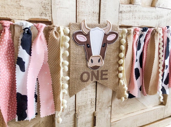 My First Rodeo Birthday High Chair Banner - Cow Tassel Bunting Garland For 1st Birthday, Western Party Decor