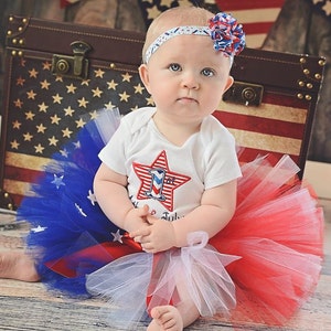 My First 4th of July Tutu Outfit, 4th of July Outfit, Fourth of July Tutu, 1st Fourth July Outfit image 3