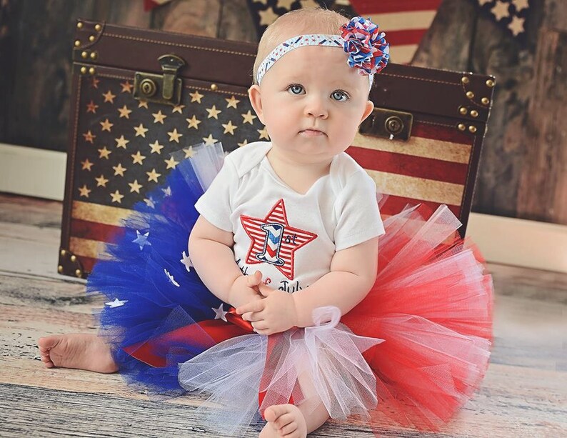 My First 4th of July Tutu Outfit, 4th of July Outfit, Fourth of July Tutu, 1st Fourth July Outfit image 3