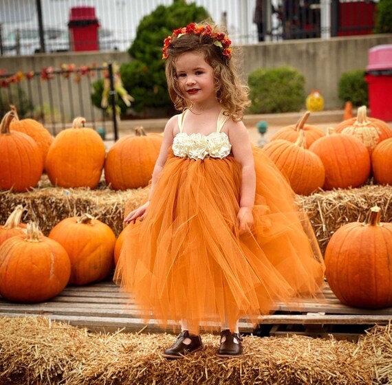 Orange and cream dress online