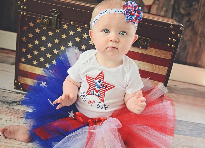 My First 4th of July Tutu Outfit, 4th of July Outfit, Fourth of July Tutu, 1st Fourth July Outfit image 1