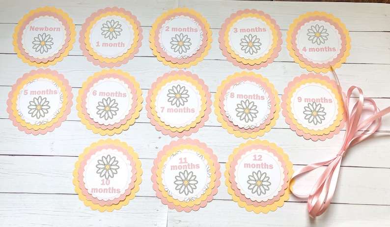 Boho Daisy Birthday High Chair Yarn Tassel Banner, High Chair Banner, Cake Smash Backdrop Banner, First Birthday, Monthly Banner zdjęcie 4