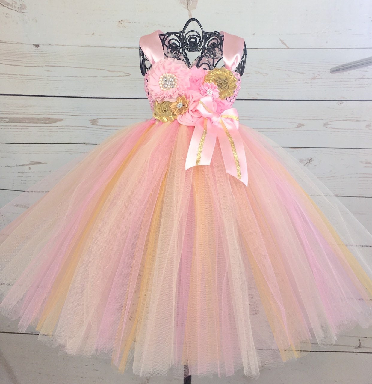 green emerald velvet dress Tutu du Monde-Girls Pink Tiered Tulle Dress main image 1