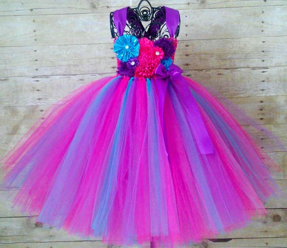 pink and violet tutu dress