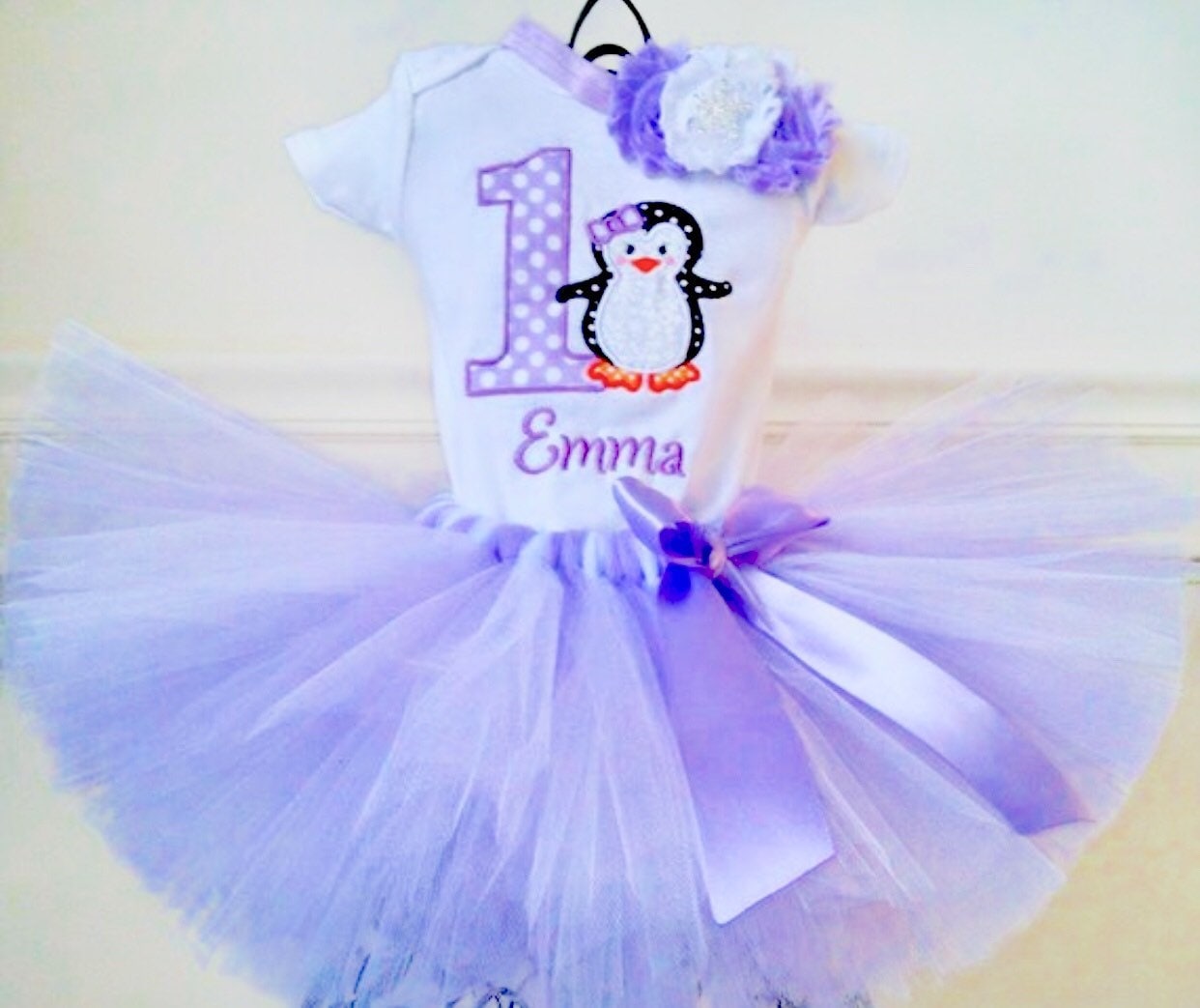 Penguin Tutu Outfit, 1st Birthday Winter Onederland Birthday, Wonderland Outfit