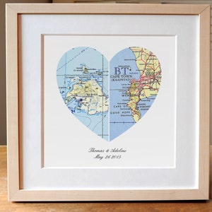 Cadeau de mariage, carte coeur art cadeau de mariage, cadeau d'anniversaire, cadeau de mariage personnalisé, impression d'anniversaire, cadeau pour couple, carte d'art de mariage