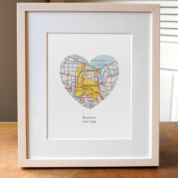 Rochester Map Etsy