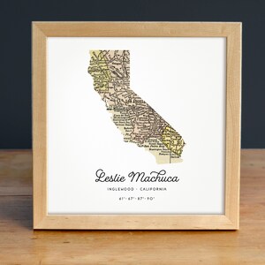 Personalized State Wedding Art, Anniversary Gift, Custom Engagement Art, Gift for Friend, Going Away Gift, Home is Where The Heart Is, Print