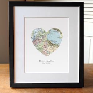 Personalisiertes Geschenk für Paare, Herz Karte, Geschenk für Frau, Geschenk zur Hochzeit, Verlobung, Hochzeitstag, Jahrestag, Verlobung