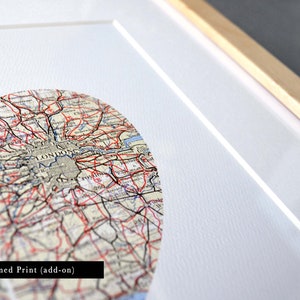 Modern Grid Map Design with 4 Personalized Locations Featured in Vintage Maps for Wedding, Engagement, Anniversary Gift for Couples image 3