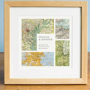 Carte carrée moderne personnalisée, design artistique, mariage, fiançailles, cadeau d'anniversaire pour les couples