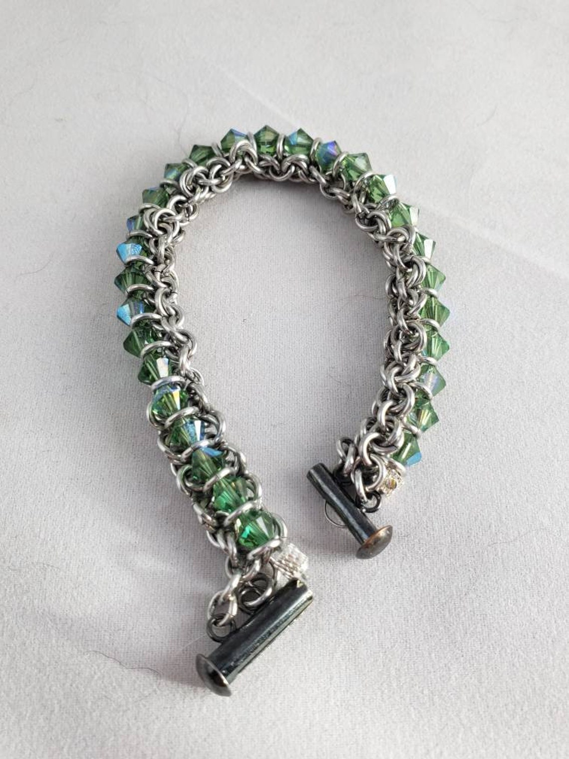 Beaded chainmaille bracelet chain maille bracelet chain
