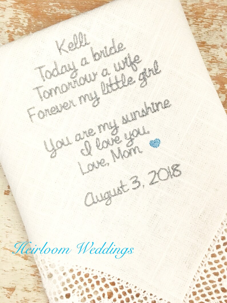 Daughter Bride personalized mom gift from mom wedding gift wedding gifts monogrammed monogram