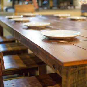Reclaimed Farm House Table Set with Chairs