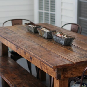 Farm House Table: Made from Salvaged Wood