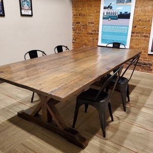 Reclaimed Trestle Harvest Table image 6