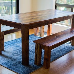 Farm House Table With Benches