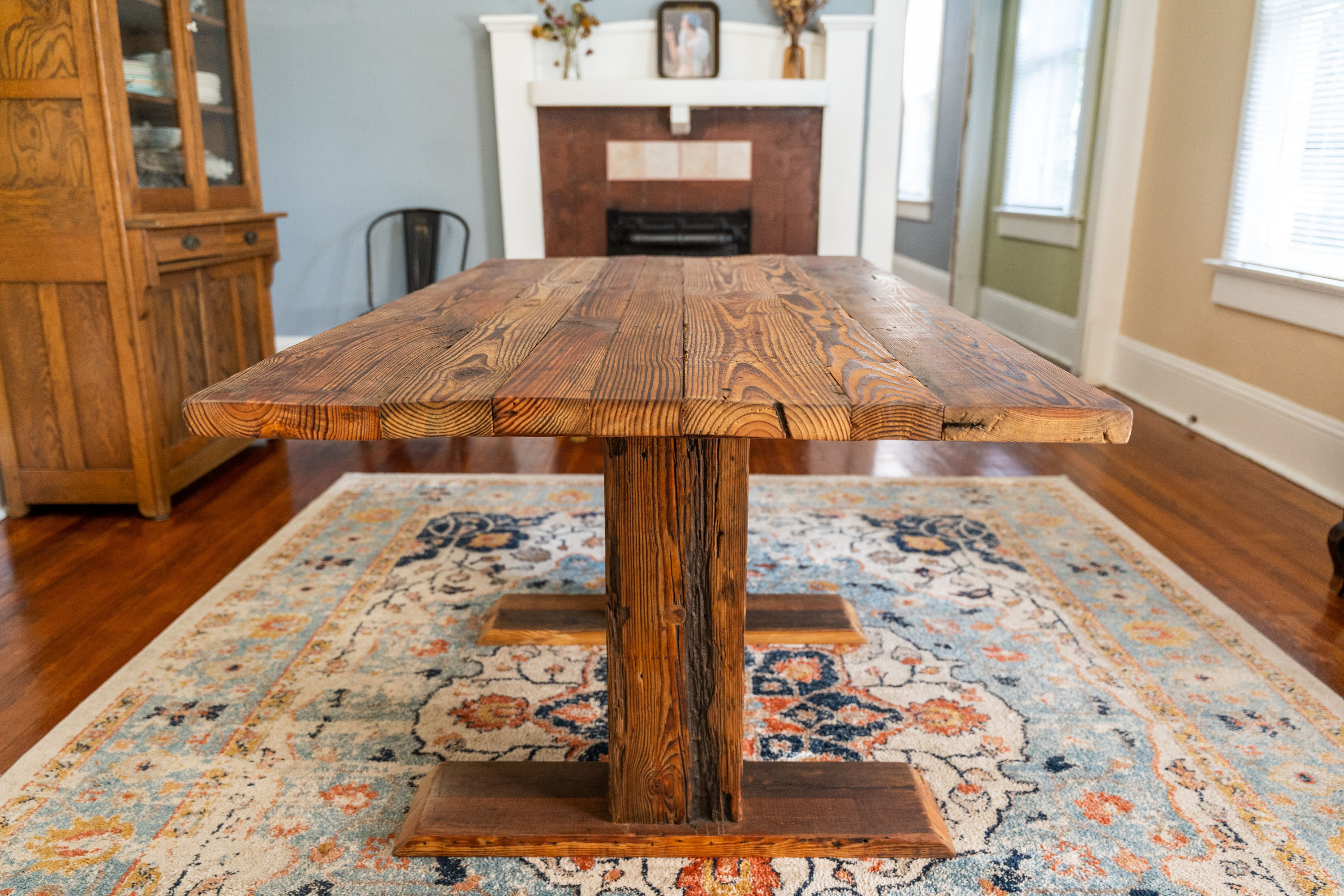 Reclaimed Timber Harvest Table - Etsy UK