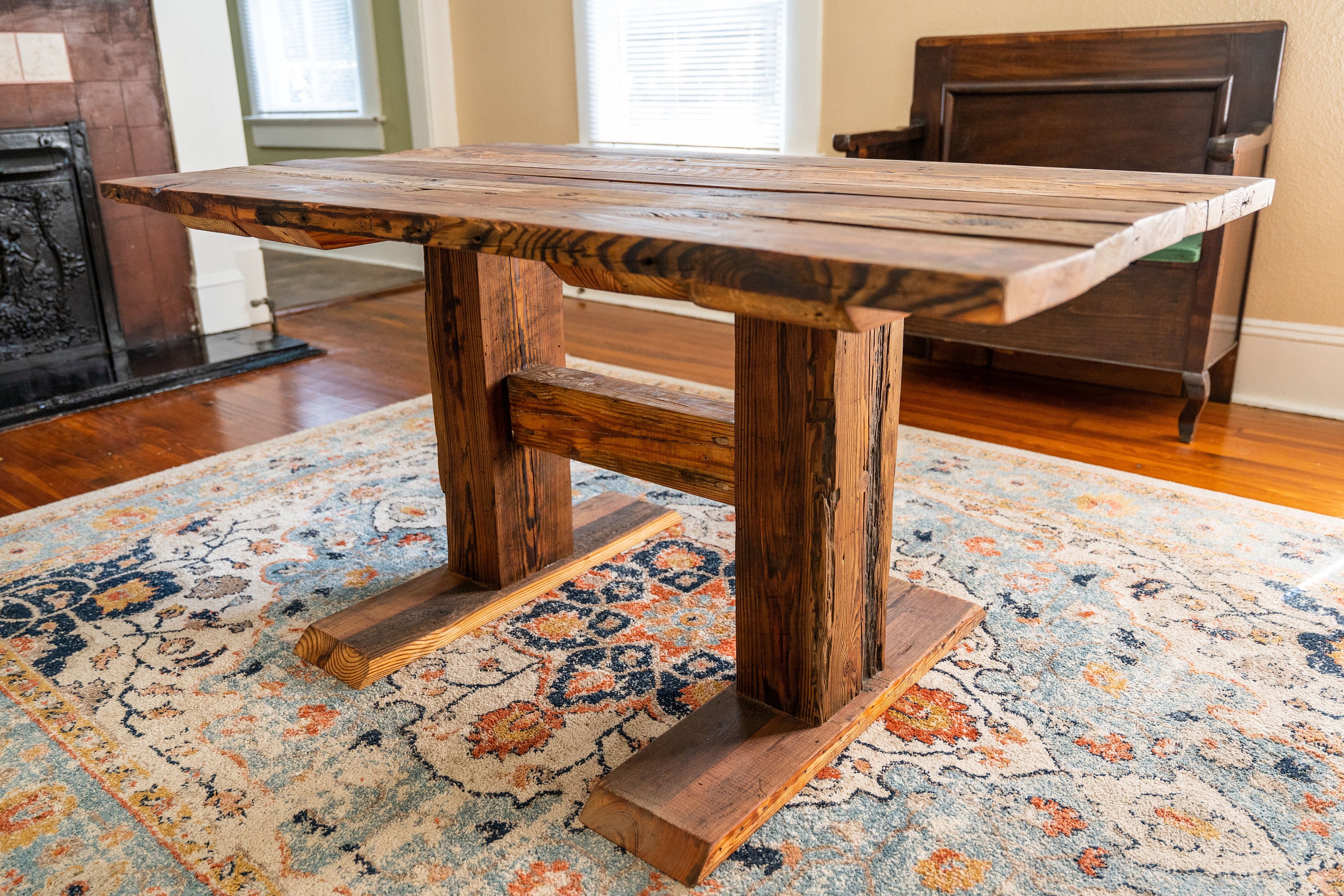 Reclaimed Timber Harvest Table Etsy