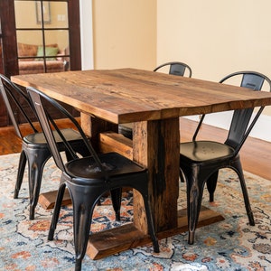 Reclaimed Timber Harvest Table - Etsy