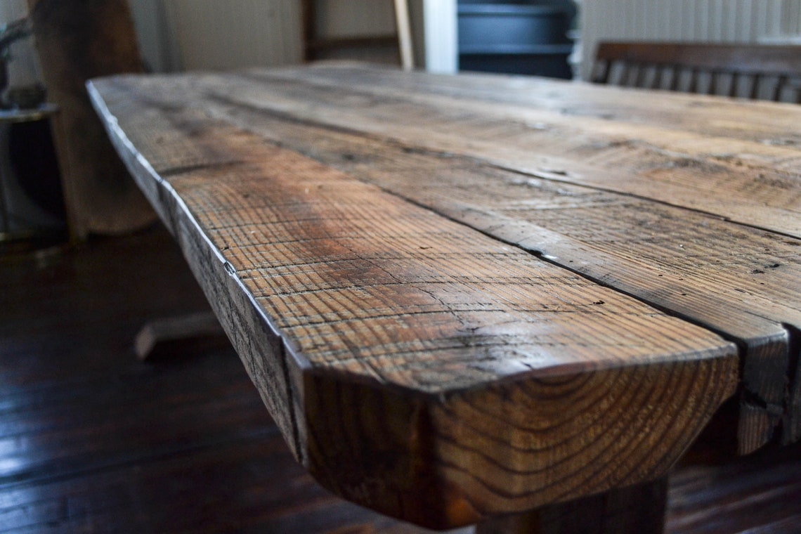 Reclaimed Timber Harvest Table - Etsy