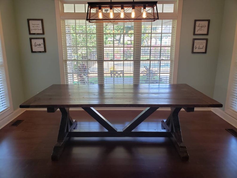 Reclaimed Trestle Harvest Table image 2