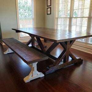 Reclaimed Trestle Harvest Table