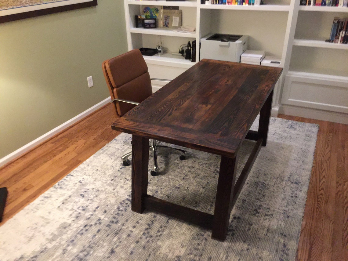 Wooden Farmhouse Desk Etsy