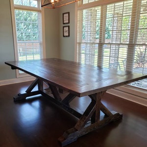 Reclaimed Trestle Harvest Table image 5