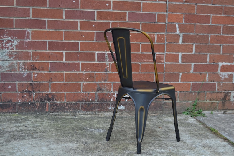 Metal Cafe Chairs Etsy