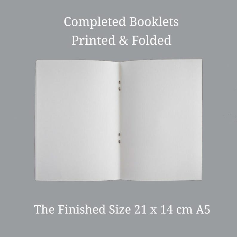 Printable Lined Paper Booklet Template: A4 to A5 (PDF Download) - Etsy