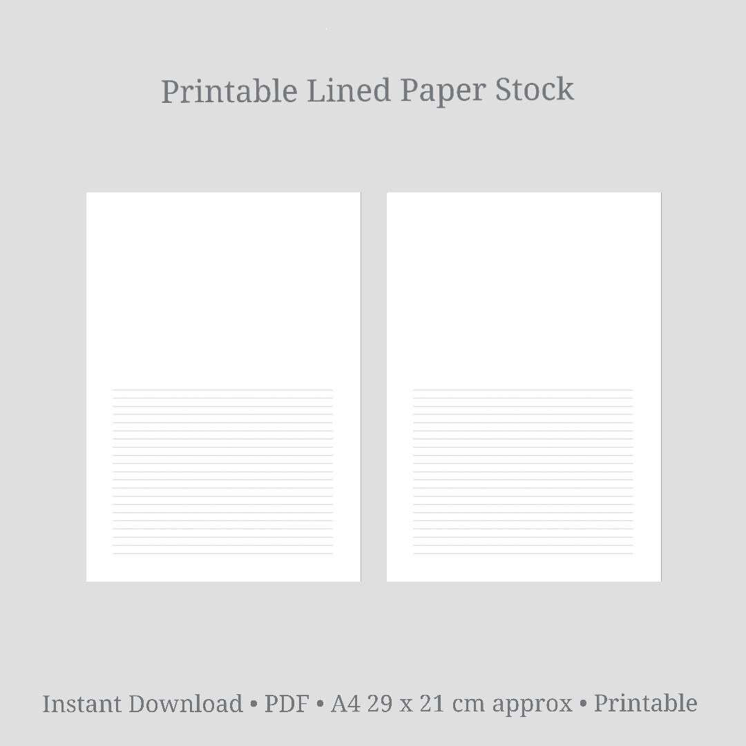 Printable Lined Paper Template: A4 A5 Sizes (PDF Download) - Etsy