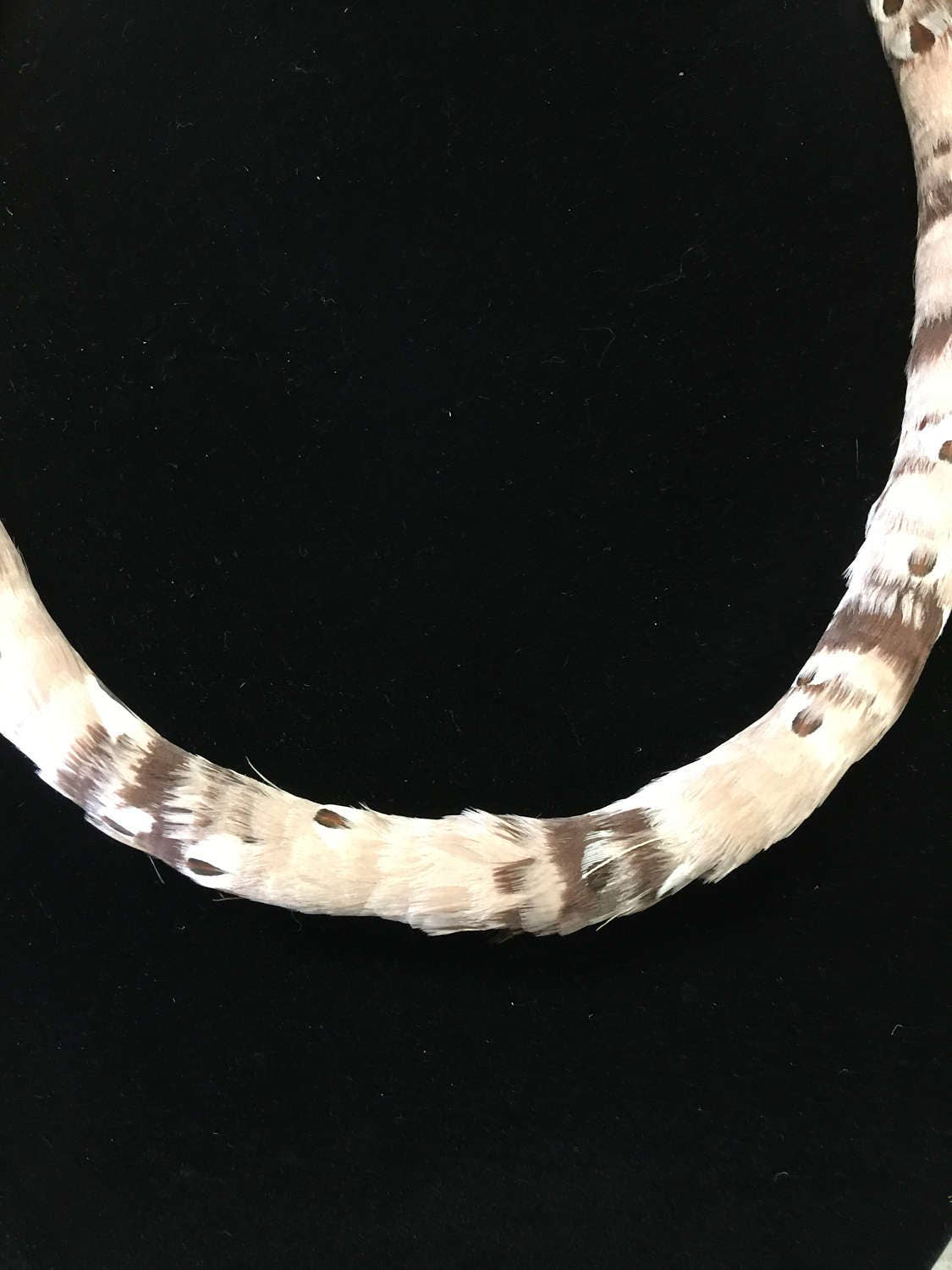 Handmade Goose Feather Lei Kamoe Accented With Erkel Francolin