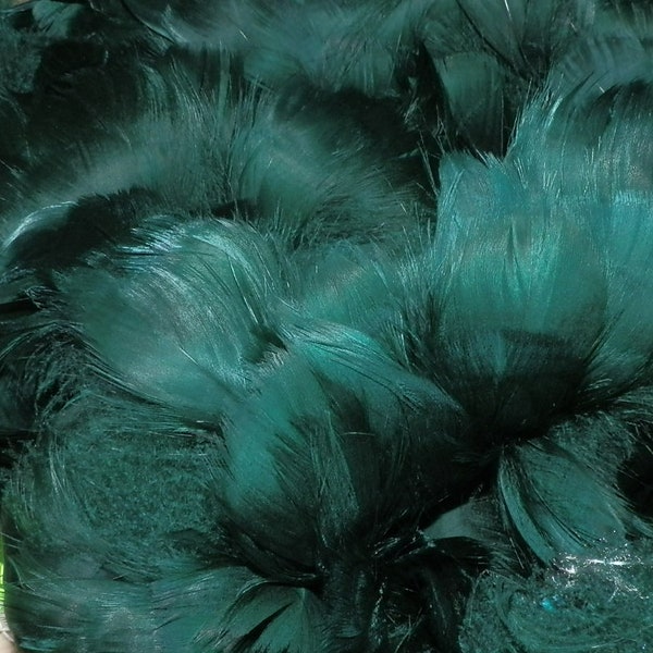 EMERALD green coquille limited supply goose lei hulu supply  feathered hatbands dyed forest green feather's 2 oz