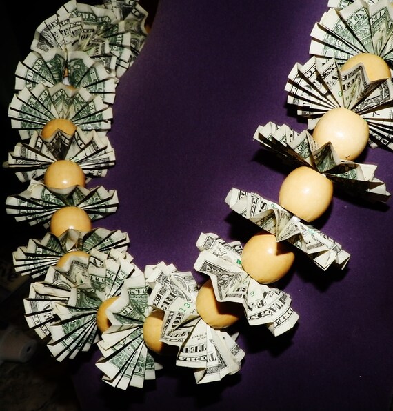 Lei With Folded Dollar Bills Lei for Graduation Wedding