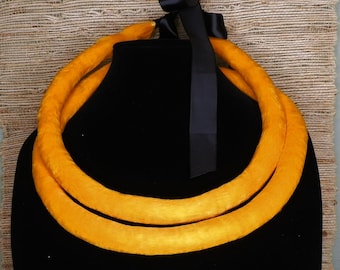 Hawaiian Feather Lei Handmade Lei Kamoe of Dyed Goose Shadowbox