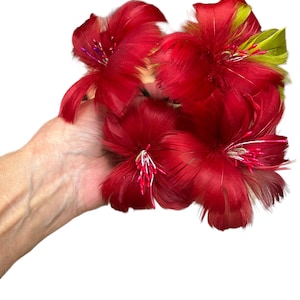 Big big hula dancer style feather flower hair fascinator, handmade on Maui in many colors we work together to create your dream piece
