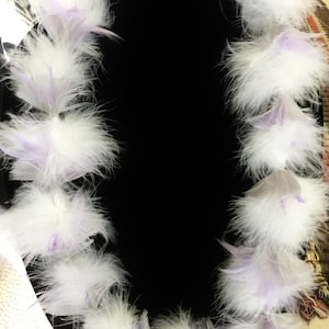 3 White Lehua feather Lei, mothers day gifts wedding parties, affordable lei Hawaii blossom lei