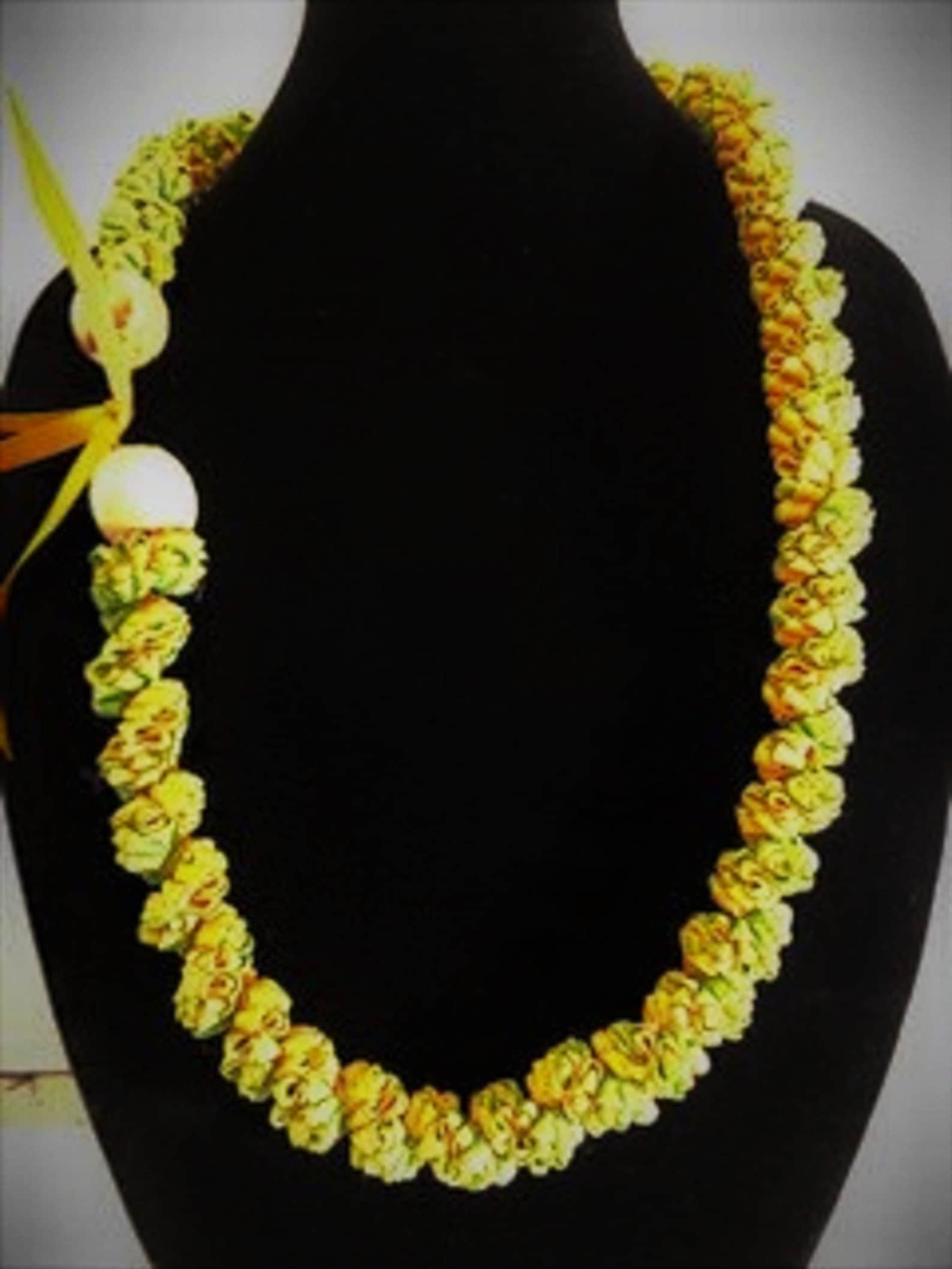 Ribbon Lei Pikake Pakalana Hawaiian Flower Blossom Wedding Etsy