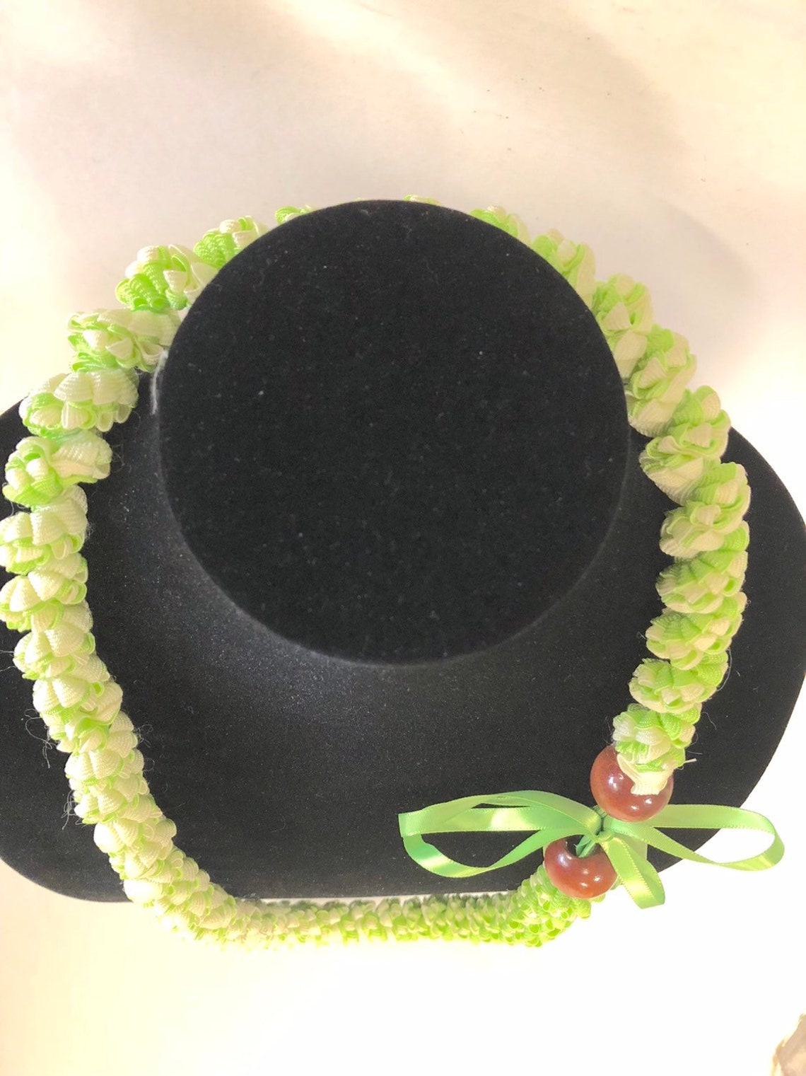 Ribbon lei pikake Hawaiian Wedding lei handmade ribbon leis Etsy