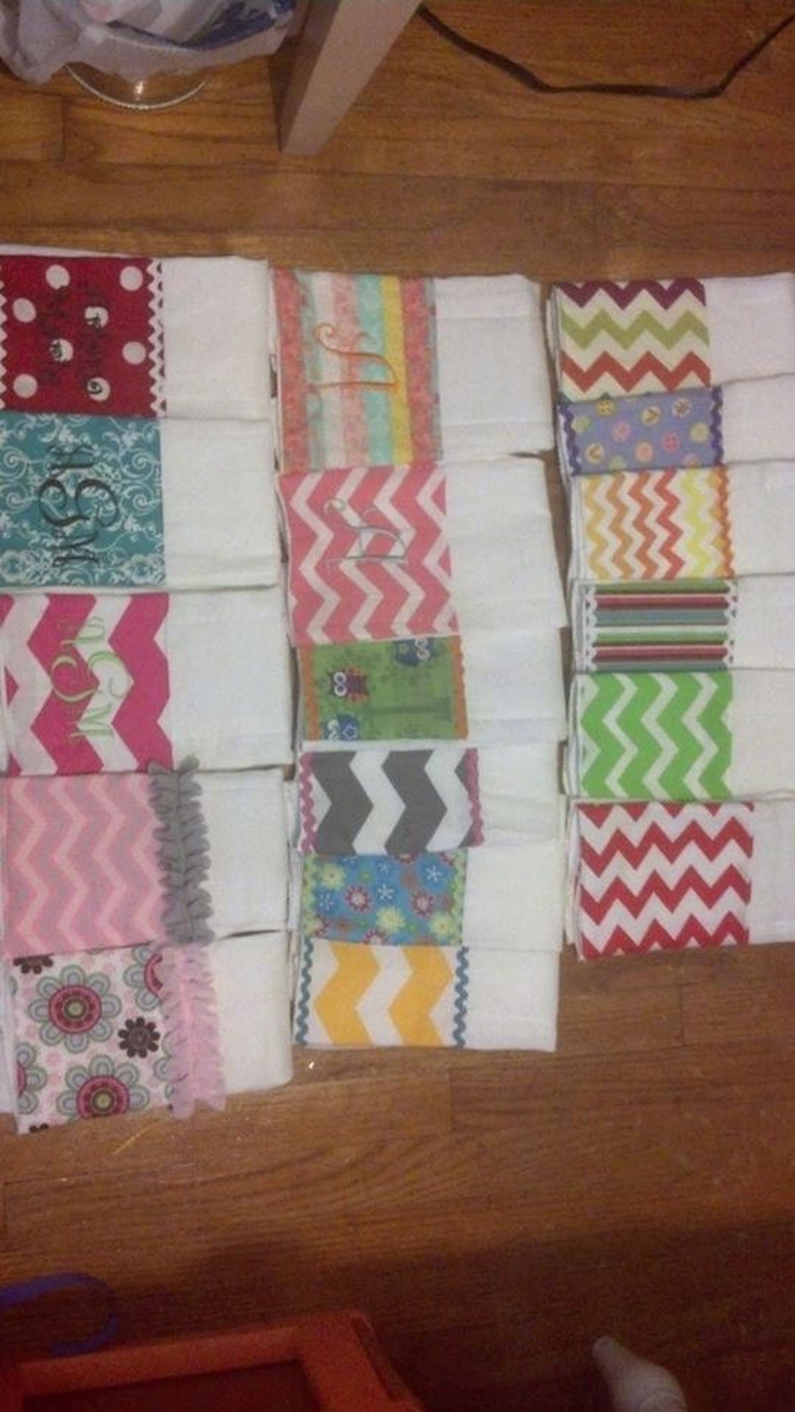 Monogrammed Burp Cloths Boys/girls Etsy