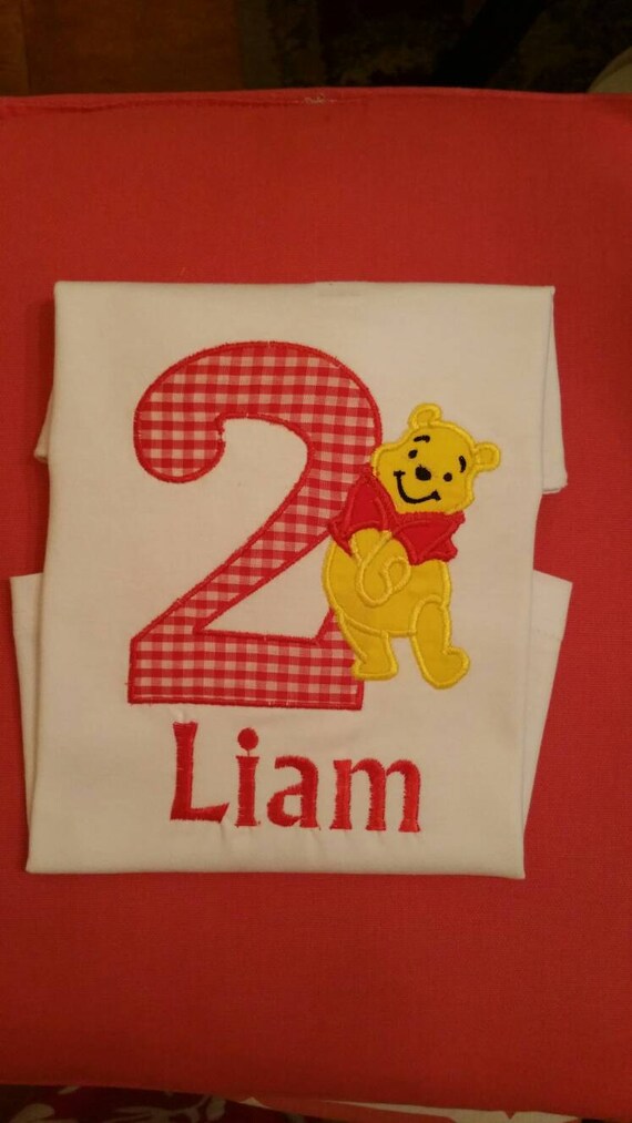 Custom Winnie Pooh Cumpleanos Camiseta Mono Personilzed Con Etsy