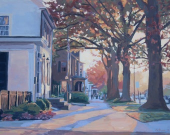 Giclee Print  "Haddonfield in Autumn", Haddonfield, NJ