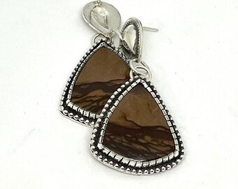 Biggs Picture Jasper and Sterling Silver Earrings