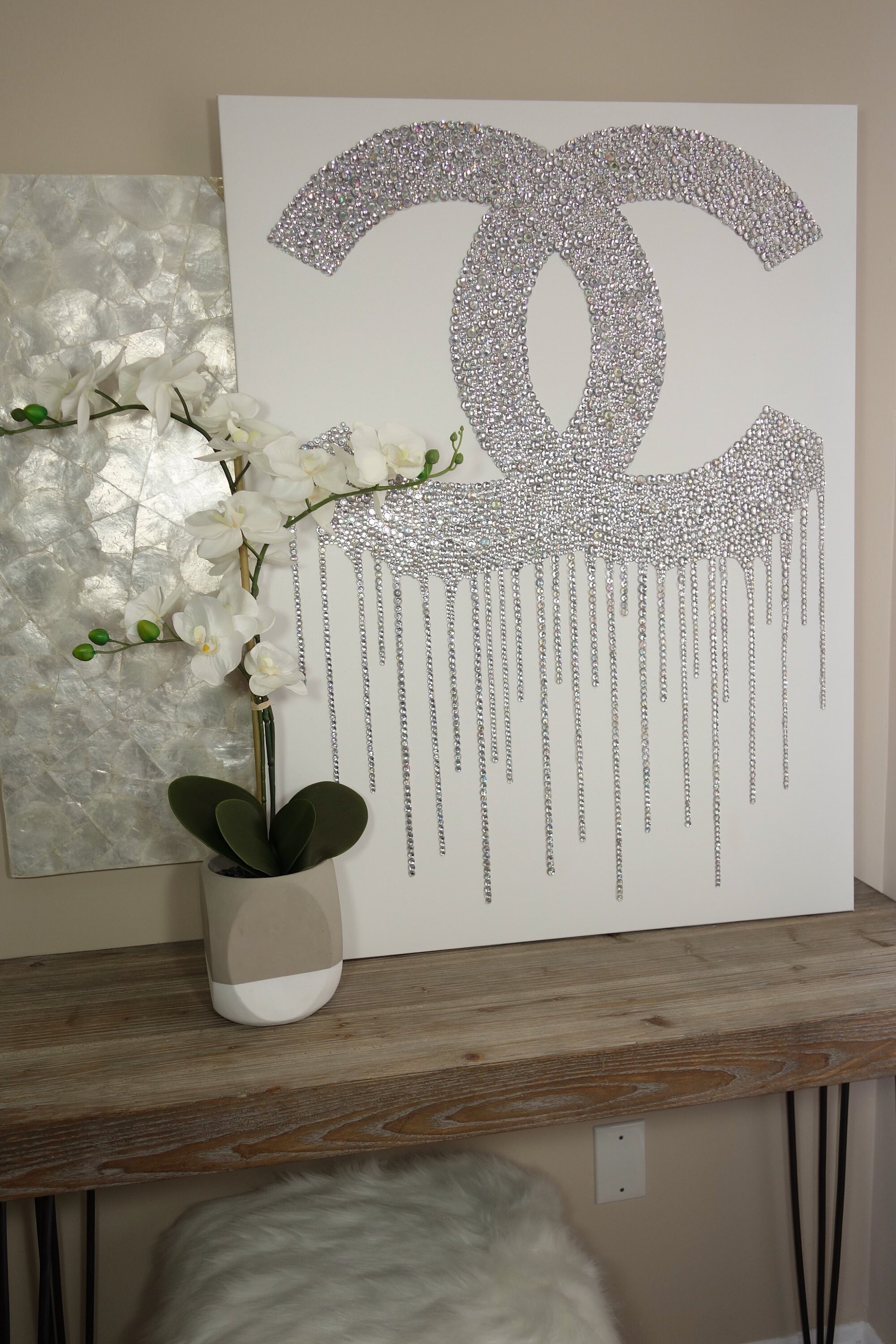 Chanel Painting 30x40 home decor CC art CC painting Etsy