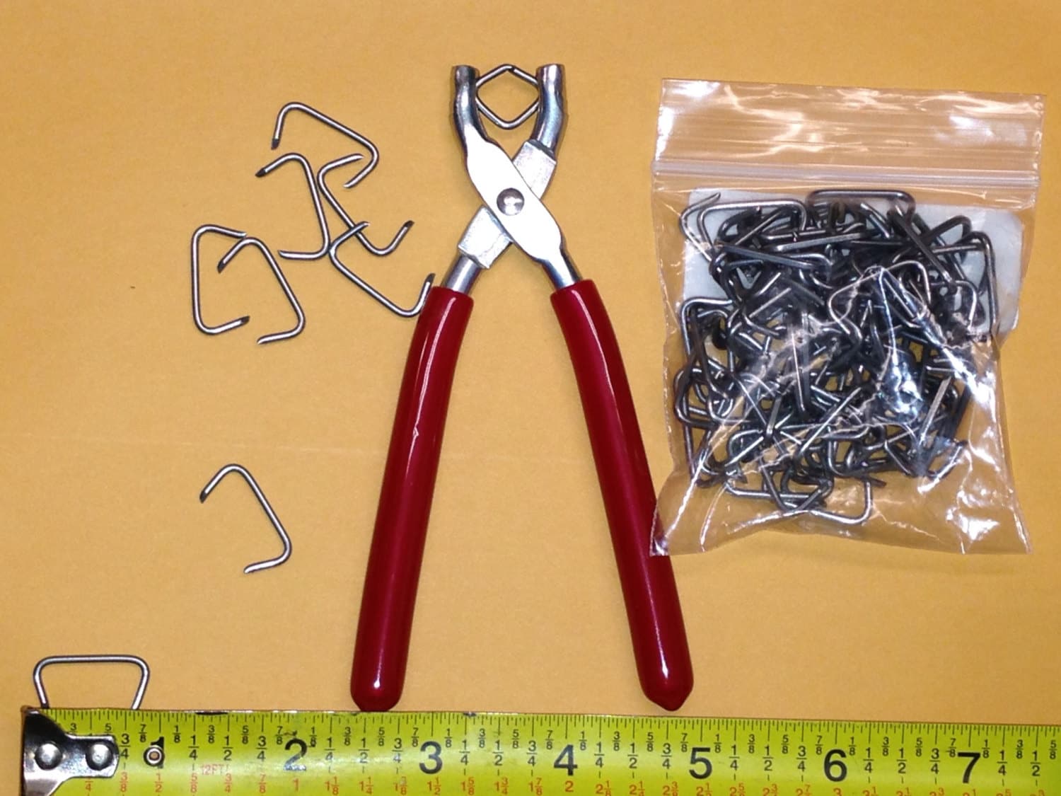 Hog Rings Pliers for Seat Covers, Upholstery, Doll Repair, Fences, Traps,  Tags FREE SHIPPING 