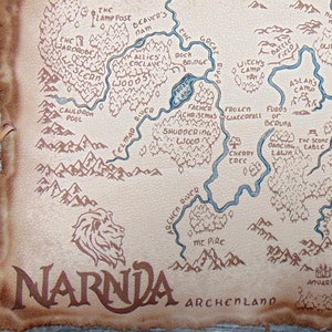 Mapa de Narnia en cuero